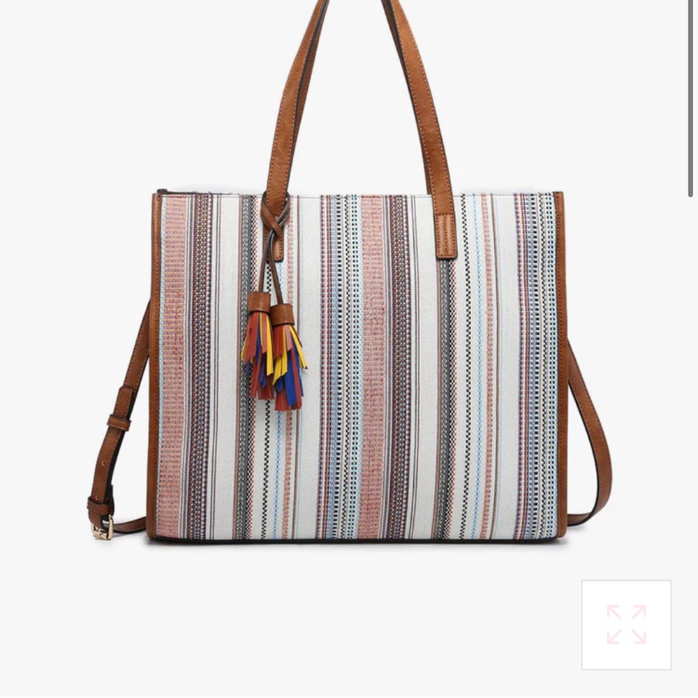 Striped Multicolor Tote Bag